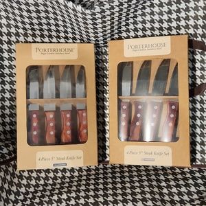 Tramontina Porterhouse Steak Knife Set Stainless Steel Edge w/ Riveted Polywood